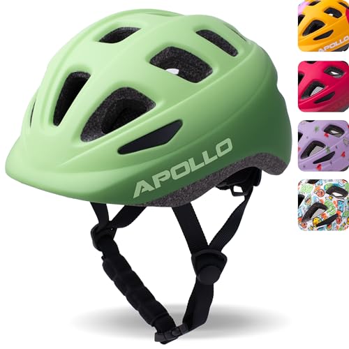 Apollo Kinder Fahrradhelm, Helm für Kinder & Jugendliche, Multisport Helm, Fahrradhelm Mädchen, Fahrradhelm Jungen, Kinderhelm ab 3 Jahre, Verstellbarer Kinder-Helm, ab Größe 48, für Fahrrad & Roller von Apollo