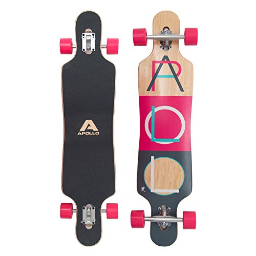 Apollo Longboard Fidji Flex III Special Edition Komplettboard mit High Speed ABEC Kugellagern, Drop Through Freeride Skaten Cruiser Boards von Apollo