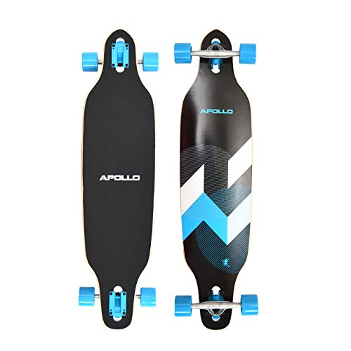 Apollo Longboard Matei Special Edition Komplettboard mit High Speed ABEC Kugellagern inkl. Skate T-Tool, Drop Through Freeride Skaten Cruiser Boards von Apollo