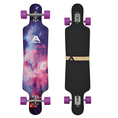 Apollo Longboard Supernova Special Edition Komplettboard mit High Speed ABEC Kugellagern, Drop Through Freeride Skaten Cruiser Boards von Apollo