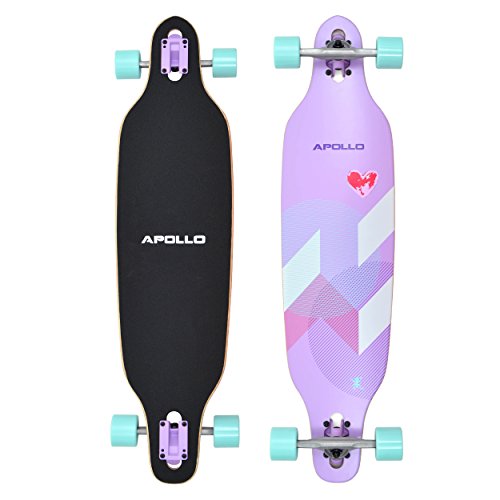 Apollo Longboard Tamana Komplettboard mit High Speed ABEC Kugellagern, Drop Through Freeride Skaten Cruiser Board von Apollo