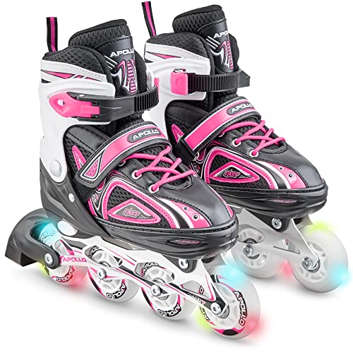 Apollo Super Blades X Pro, LED Inline-Skates, Rollerblades für Kinder, ideal für Anfänger, komfortable Rollschuhe, Inliner für Mädchen und Jungen von Apollo