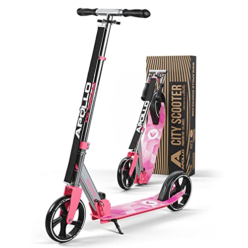 Apollo XXL Wheel Scooter - Phantom Pro Cityroller | Klappbarer City Roller für Kinder | Höhenverstellbar, Tretroller für Erwachsene | 6 Jahre | wahlweise mit LED Rollen | Kinderroller von Apollo