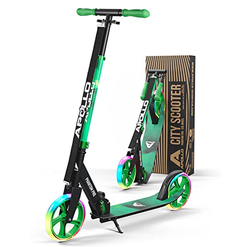Apollo XXL Wheel Scooter - Phantom Pro Cityroller | Klappbarer City Roller für | Höhenverstellbar, Tretroller für Erwachsene | Kinder 6 Jahre | wahlweise mit LED Rollen | Kinderroller von Apollo
