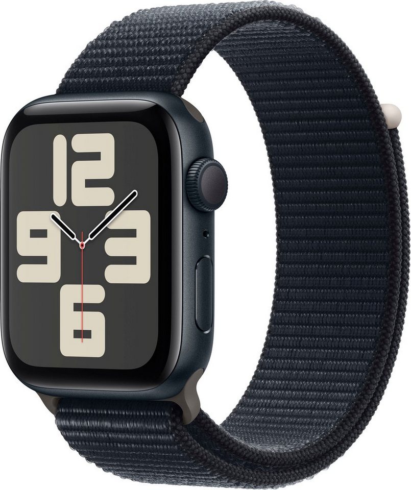 Apple Watch SE GPS 44 mm Aluminium Smartwatch (4,4 cm/1,73 Zoll, Watch OS 10), Sport Loop von Apple