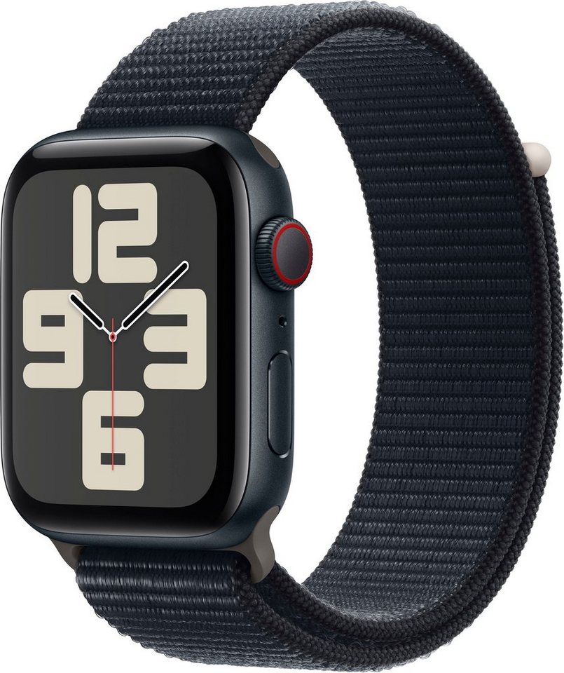 Apple Watch SE GPS Aluminium 44 mm + Cellular Smartwatch (4,4 cm/1,73 Zoll, Watch OS 10), Sport Loop von Apple