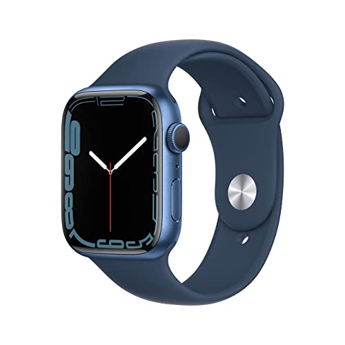 Apple Watch Series 7 (GPS, 45MM) -Blue Aluminum Case with Abyss Blue Sport Band (Generalüberholt) von Apple
