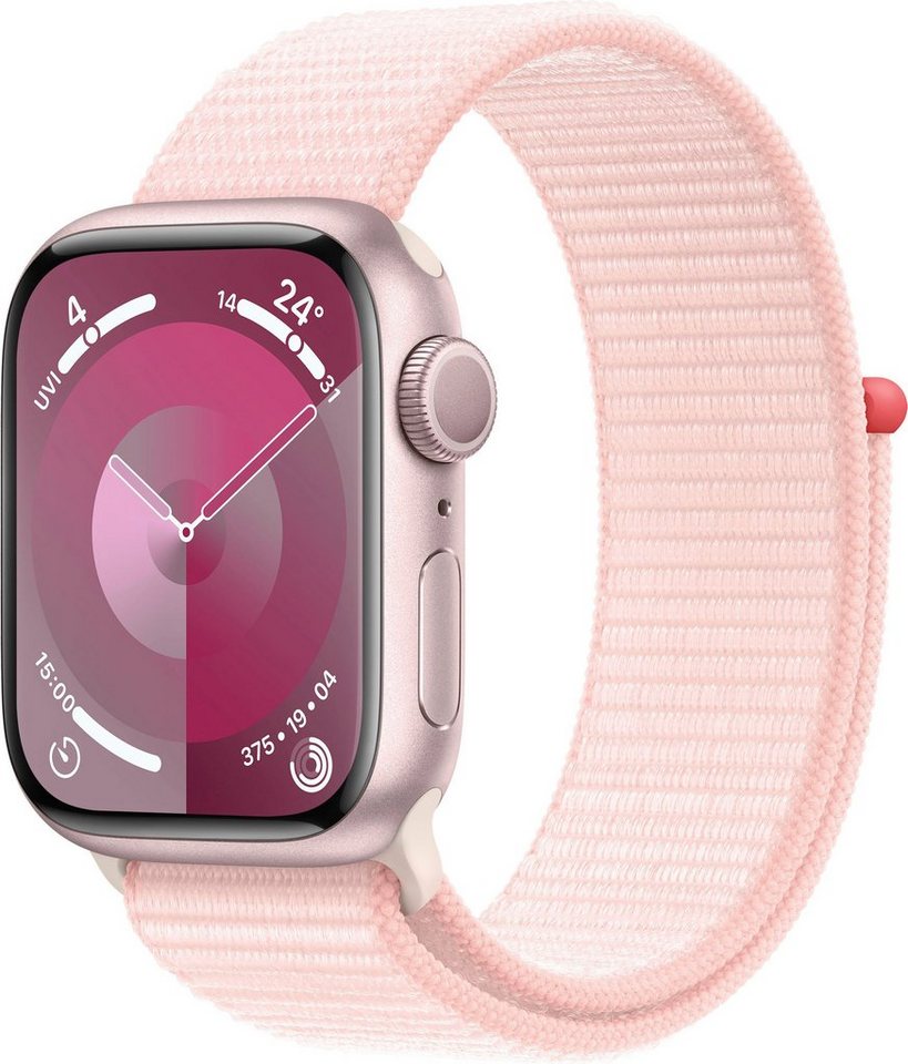 Apple Watch Series 9 GPS Aluminium 41mm Smartwatch (4,1 cm/1,69 Zoll, Watch OS 10), Sport Loop von Apple