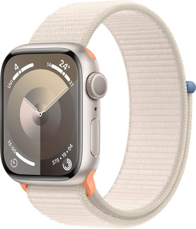 Apple Watch Series 9 GPS Aluminium 41mm Smartwatch (4,1 cm/1,69 Zoll, Watch OS 10), Sport Loop von Apple