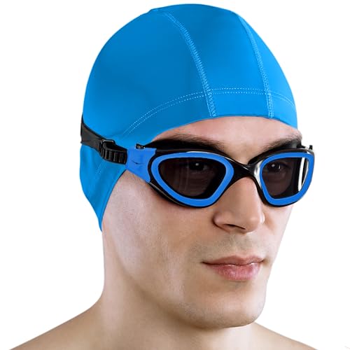 AqtivAqua Schwimmbrille Herren Damen Schwimmbrillen Erwachsene Kinder DX-S (Blaue, Getönte) von AqtivAqua