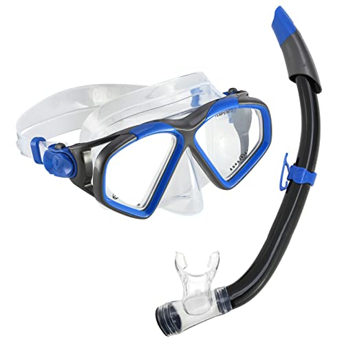 Aqua Lung Sport Hawkeye Set mit Maske und Schnorchel, blau, L von Aqua Lung Sport