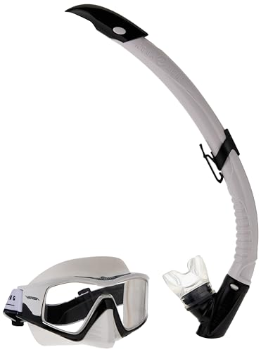 Aqua Lung Sport Versa Set mit Maske und Schnorchel, weiß & schwarz/klare Linse, L von Aqua Lung