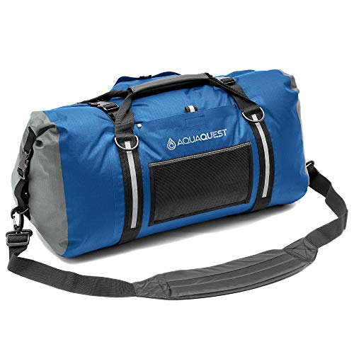 AquaQuest White Water Seesack - 100% wasserdicht, strapazierfähig - robuster Packsack für Reisen, Sport, Motorradfahren, Bootfahren - 50, 75 oder 100 L (Blau, 100 L) von Aqua Quest