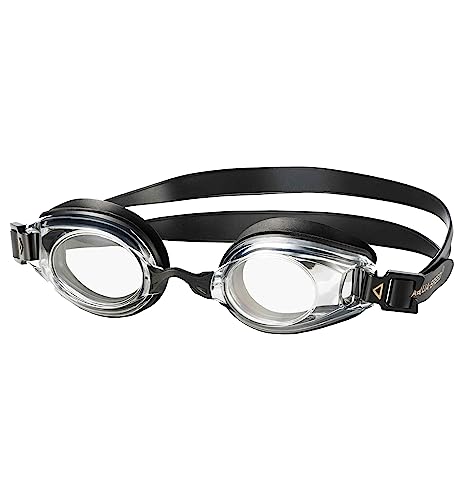 Aqua Speed Lumina Schwimmbrille für Brillenträger Dioptrien | Schwimmbrillen Erwachsene - UV Swimming Goggles Anti-Fog | Swim Goggles - mit Sehstärke -5.0-5 x Nasenste, Schwarz, Ungetönt von Aqua Speed