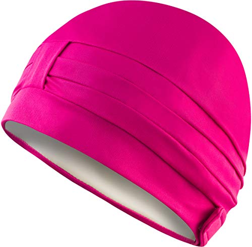 Aqua Speed Badekappe Damen | Badehaube rosa | Schwimmhaube Frauen | Retro Schwimmkappe | Elegante Bademütze | Bathing Hat Women | Swimming Cap | Bathing hat | Polyester | Pink | Ladies Cap von Aqua Speed