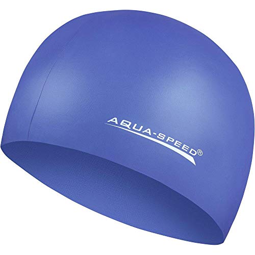 Aqua-Speed Herren Mega Silicone S Badekappe, blau, Einheitsgröße von Aqua Speed