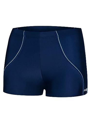 Aqua Speed Boxer Badehose eng Herren + gratis eBook | Wettkampf Schwimmhosen | Blaue Badepants | UV Kastenbadehose | Harry, Gr. XXXL, 49 Navy Blue von Aqua Speed