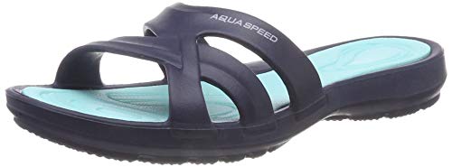 Aqua Speed Damen Panama Pool Hausschuhe,Marineblau / Türkis,38 EU von Aqua Speed