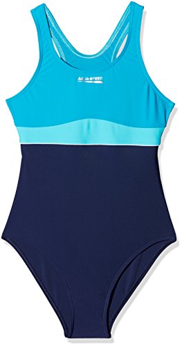 Aqua Speed Mädchen Emily Girls Swimwear Badeanzug, Blau(navy/Turquoise/Light Turquoise), 164 EU von Aqua Speed