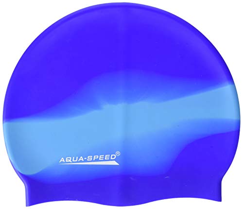Aqua-Speed Herren Bunt Silicone s Multicolor Badekappe, Blau/Hellblau, Einheitsgröße von Aqua-Speed