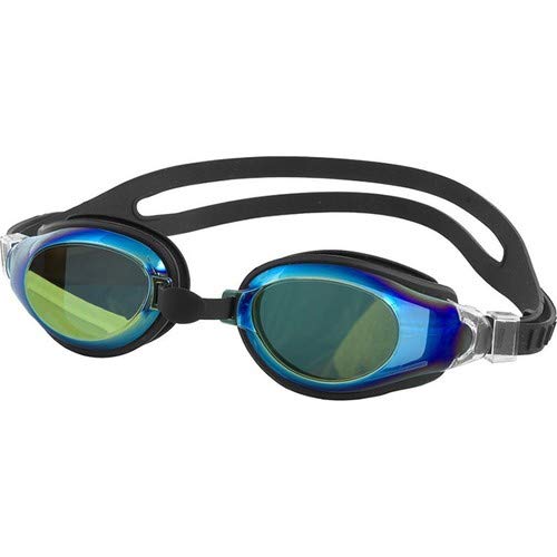 Aqua-Speed Herren Champion New Adjustable Schwimmbrille, Black/Mirror Lens, Einheitsgröße von Aqua Speed