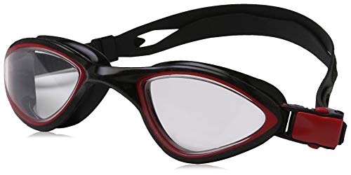 Aqua Herren Speed Clear Lens Flex Monoblock-Schwimmbrille Einheitsgröße schwarz/rot von Aqua Speed