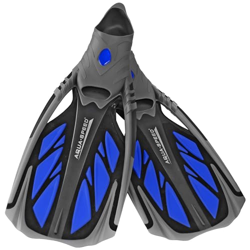 Aqua Speed INOX Unisex Flossen für bequemes Schnorcheln Tauchen Schwimmen | Taucherflossen | Schwimmflossen | Schnorchelflossen, grau/blau, 38/39 von Aqua Speed