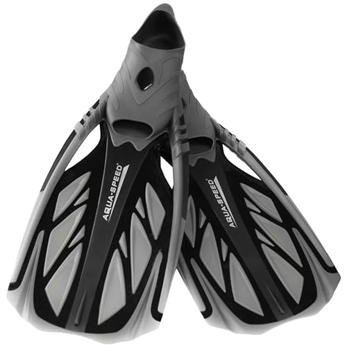 Aqua Speed INOX Unisex Flossen für bequemes Schnorcheln Tauchen Schwimmen | Taucherflossen | Schwimmflossen | Schnorchelflossen, grau/schwarz, 38/39 von Aqua Speed