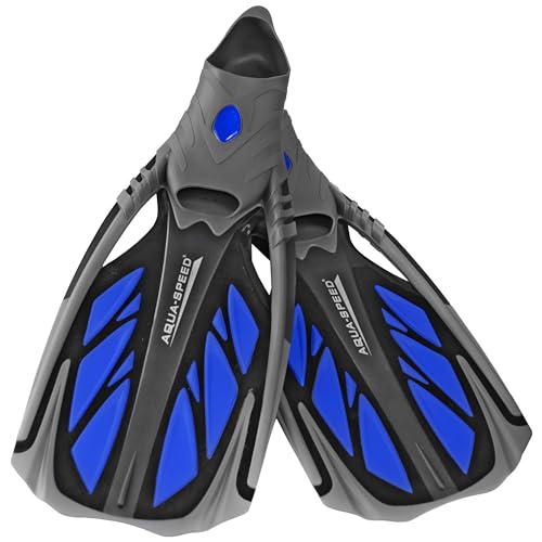 Aqua Speed INOX Unisex Flossen für bequemes Schnorcheln Tauchen Schwimmen | Taucherflossen | Schwimmflossen | Schnorchelflossen, grau/blau, 36/37 von Aqua Speed