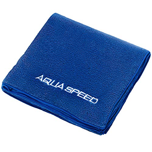 Aqua Speed Outdoor Handtuch 70x140 | Badetuch | Mikrofaser Reisehandtuch | Sporthandtuch | Towel Fitness Yoga | D. Blau 350g | Sammlung Microfaser | Dry Coral von Aqua Speed