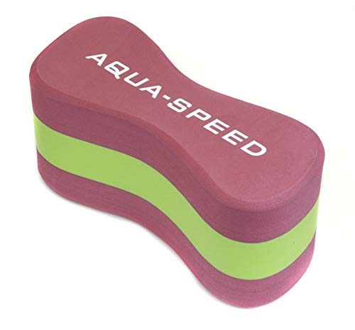Aqua Speed Pull Buoy Trainingshilfe für Kinder & Erwachsene | Pullbuoy Schwimmen Damen Mädchen I Schwimmhilfe Auftriebshilfe I Swimming I Schwimmtraining | Eva-Schaum I Pink-Light Green von Aqua Speed