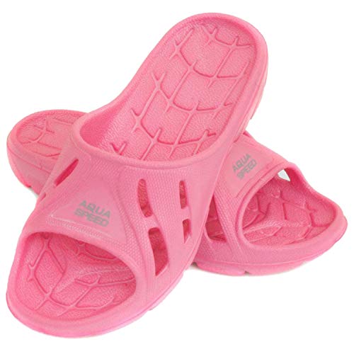 Aqua Speed Set - Badelatschen Alabama Kinder + Mikrofaserhandtuch Gr. 28-35, Alabama Kinder - 03, 34 von Aqua Speed
