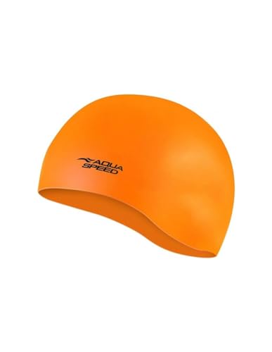 Aqua-Speed Swimming Cap Mono Silicone 111-75 Badekappe, Erwachsene, Unisex, Orange (Orange), Senior von Aqua Speed