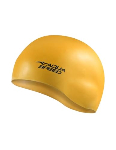 Aqua-Speed Swimming Cap Silicone Mono 111-06 Schwimmkappe, Erwachsene, Unisex, Gelb (Gelb), Senior von Aqua Speed