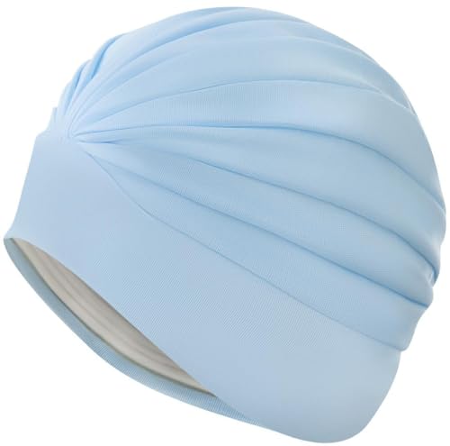Aqua Speed Turban Cap (Turban-Stil Retro Kopfhandtuch Haube Frottee), Farbe:Light Blue von Aqua Speed