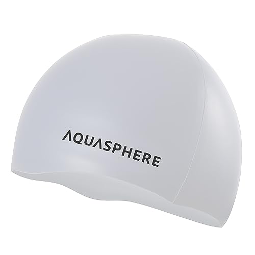 AQUASPHERE Badekappe Uni Weiß / Schwarz von Aqua Sphere