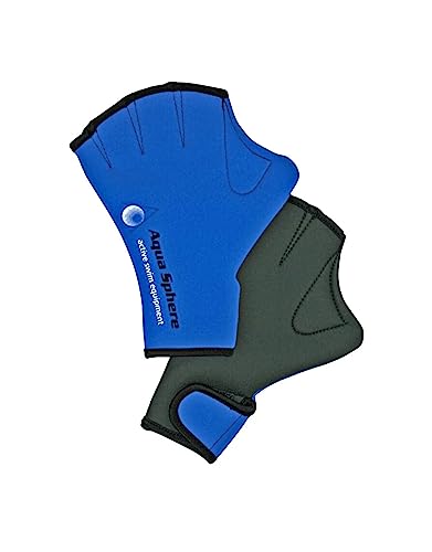 Aqua Sphere Unisex Aqua Fitness Glove Neopren Schwimmhandschuh, blau, L EU von Aqua Sphere