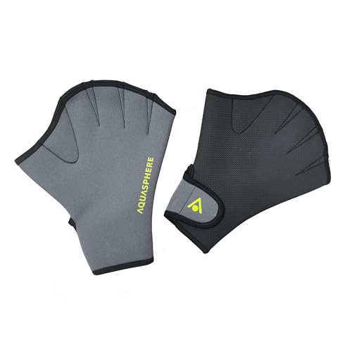 Aquasphere Aqua Fitness Glove Neopren Schwimmhandschuh, Grau, Medium von Aquasphere