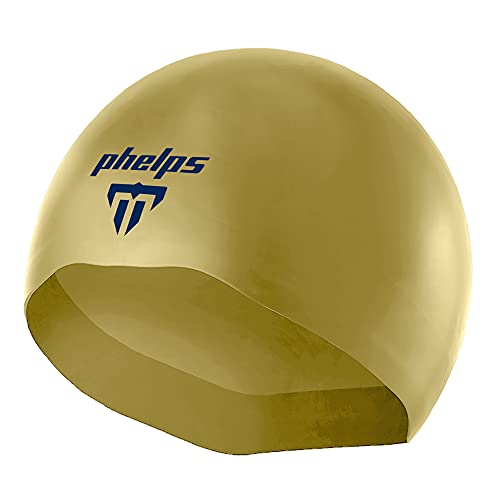 Aqua Sphere MP Michael Phelps X-02 Adult Swim Cap for Competition Lap Swimming - Gold, Large - Elite Competition Swim Caps von Aqua Sphere