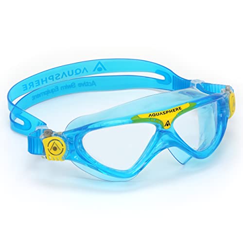 AQUASPHERE Vista JR , Schwimmbrille, Schwimmbrille für Kinder ab 6 Jahren mit UV-Schutz und Silikondichtung, beschlag- und leckagefreie Gläser für Jungen & Mädchen von Aquasphere