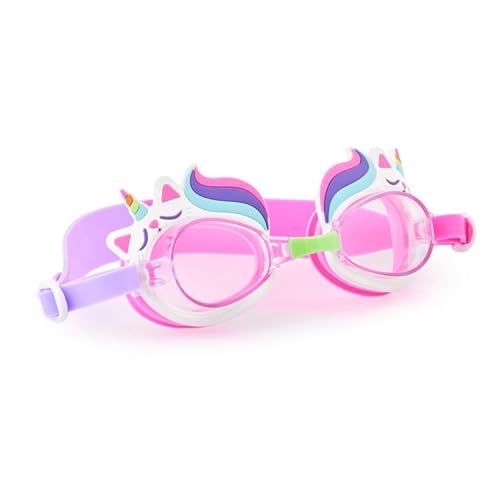 Aqua2ude Schwimmbrille für Kinder Alter 3+ Jahre, Katzen-Einhorn Kinder Schwimmbrille für Jungen Mädchen, Antibeschlag UV-Schutz wasserdicht komfortables Silikon, Verstellbarer Riemen von Aqua2ude