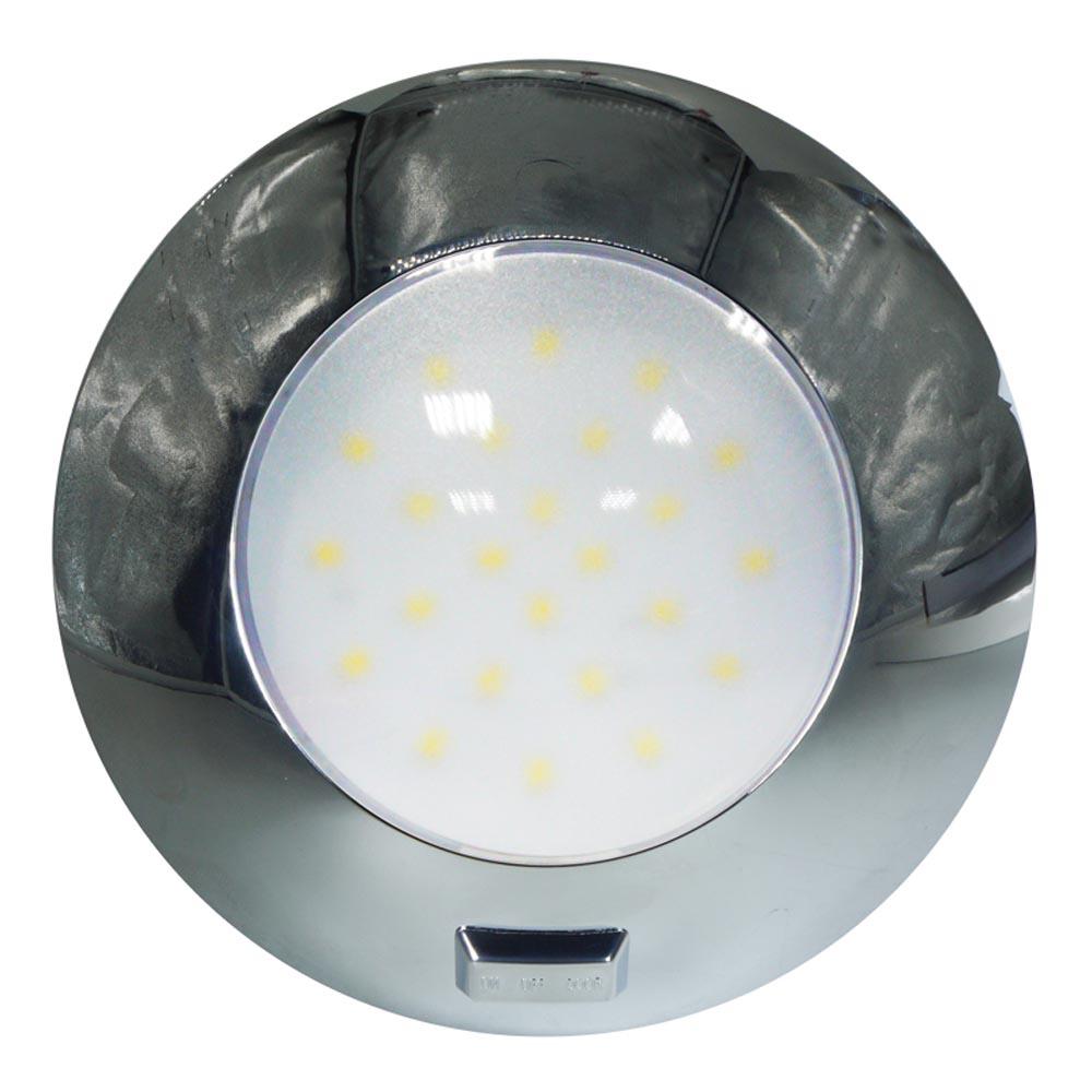 Aqualed Round Dome Light With Switch 4000k Silber von Aqualed