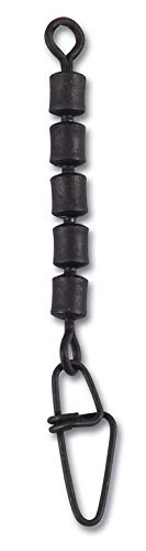 Aquantic Edelstahl 5-Fach Trolling-Wirbel schwarz (Größe 6-15kg - 8 Stück) von Aquantic