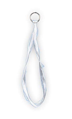 Aquantic Hornhecht-Seide, 10 Schlaufen inkl. Sprengring, sechs Verschiedene, fängige Farben (Weiß) von Aquantic