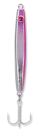 Aquantic Rippen-Pilker Stabpilker Jig 50g-300g Norwegenpilker (75g, Pink-Silber) von Aquantic