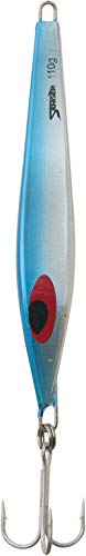 Aquantic Steep Pilk 60g, mit großen roten Augen, Universal-Pilker für alle Meeresräuber (Blau-Silber) von Aquantic