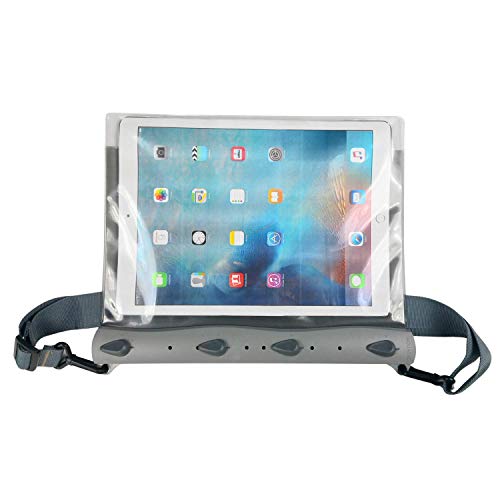 AQUAPAC Tasche iPad Pro Case wasserdicht, grau transparent, 35 x 28 x 2.8 cm, 19.6 Liter, 670 von Aquapac