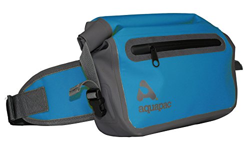 AQUAPAC wasserdichte Hüfttasche Waist Pack, Cyan blau/grau, 17 x 35 x 8 cm, 3 Liter, 822 von Aquapac