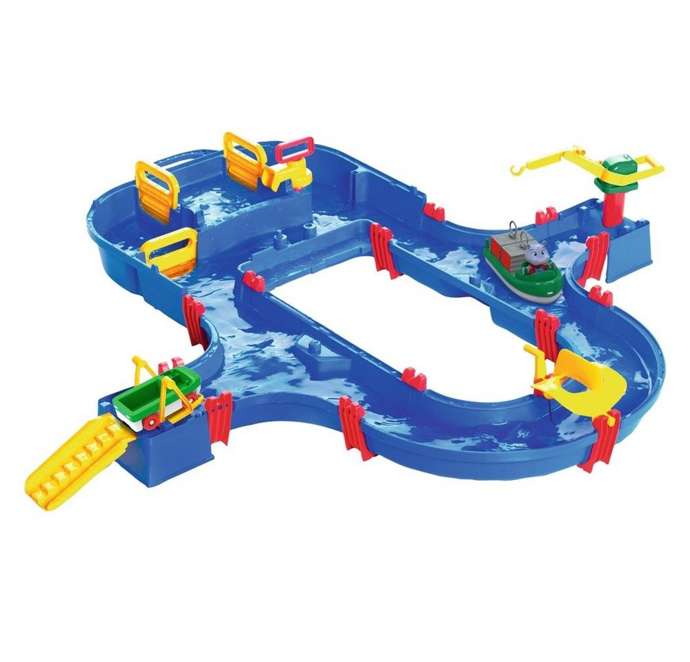 Aquaplay Wasserspieltisch Super Set, Wasserbahn mit Kran, Schleuse, Handpumpe und Boot von Aquaplay