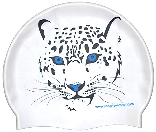 Aquaris Silikon Badekappe/Silicone Swim Cap Leopard - mehrfarbiger Druck von Aquaris